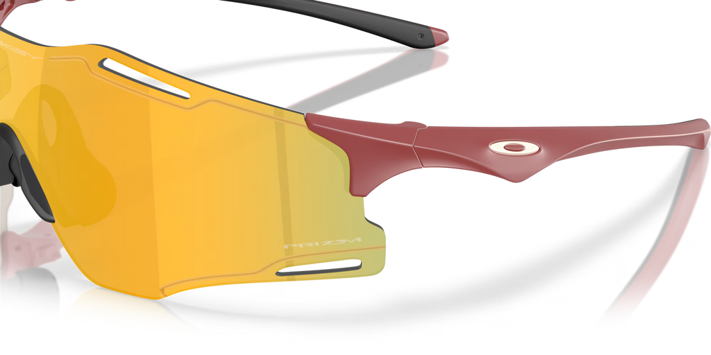 Oakley Cybr Zero Sunglasses – Prizm 24K Lenses with Matte Iron Red Frame