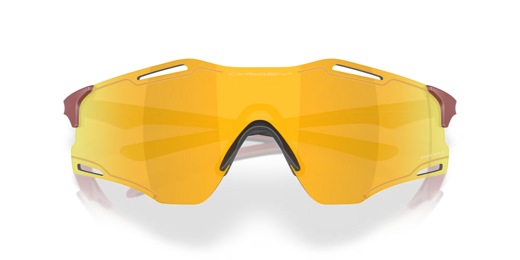Oakley Cybr Zero Sunglasses – Prizm 24K Lenses with Matte Iron Red Frame