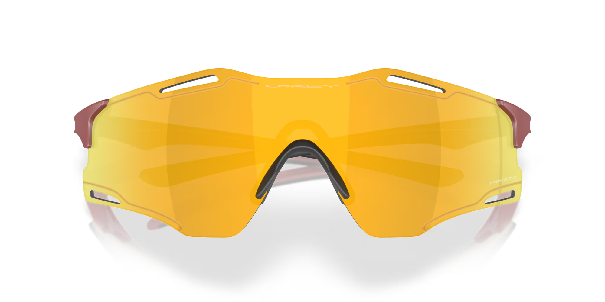 Oakley Cybr Zero Sunglasses – Prizm 24K Lenses with Matte Iron Red Frame