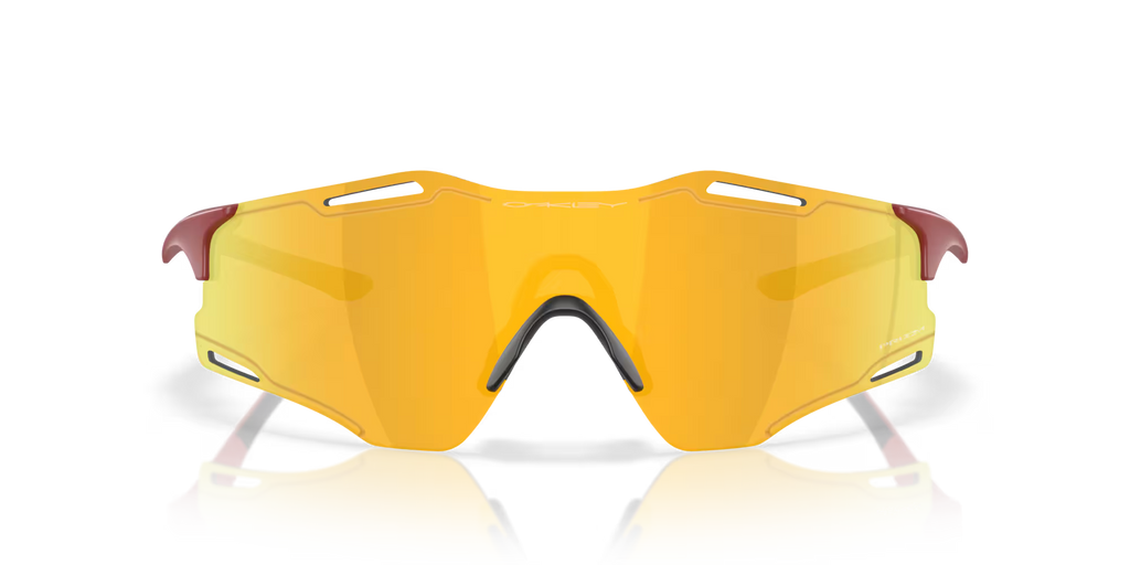 Oakley Cybr Zero Sunglasses – Prizm 24K Lenses with Matte Iron Red Frame