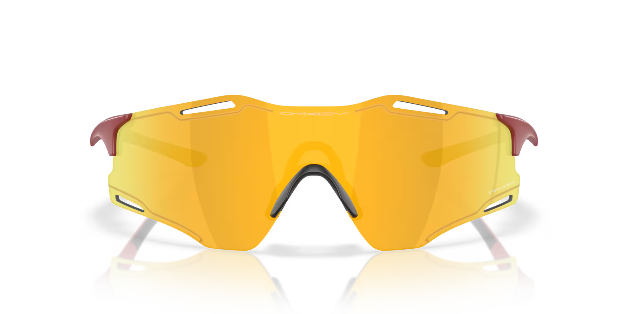 Oakley Cybr Zero Sunglasses – Prizm 24K Lenses with Matte Iron Red Frame