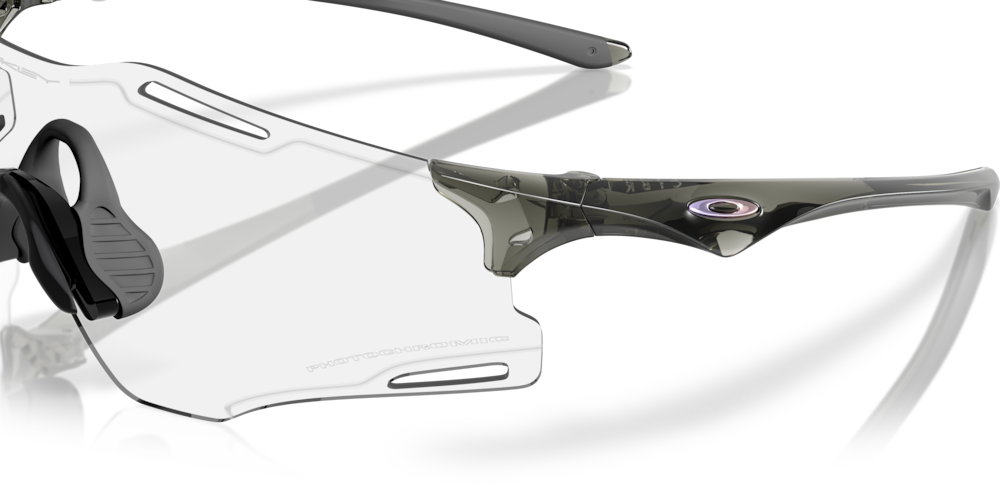 Oakley Sunglass Cybr Zero lear to black iridium photochromic Lenses with polished black Frame