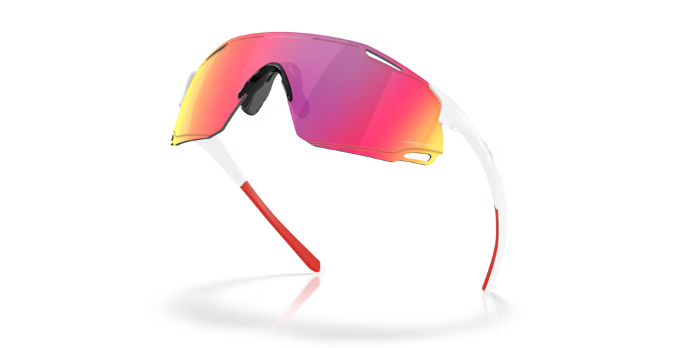 Oakley Cybr Dyno Sunglasses (Polished White/Prizm Road) | Cycling Gears Hub