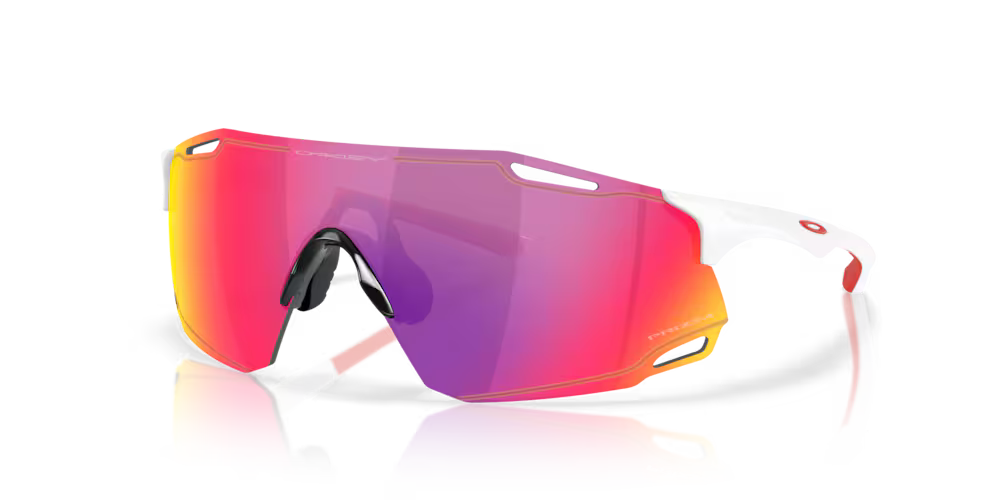 Oakley Cybr Dyno Sunglasses (Polished White/Prizm Road) | Cycling Gears Hub