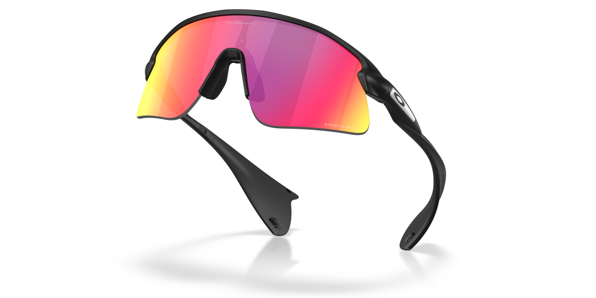 Stunt Devil matte black sunglasses with Prizm Road shield lens