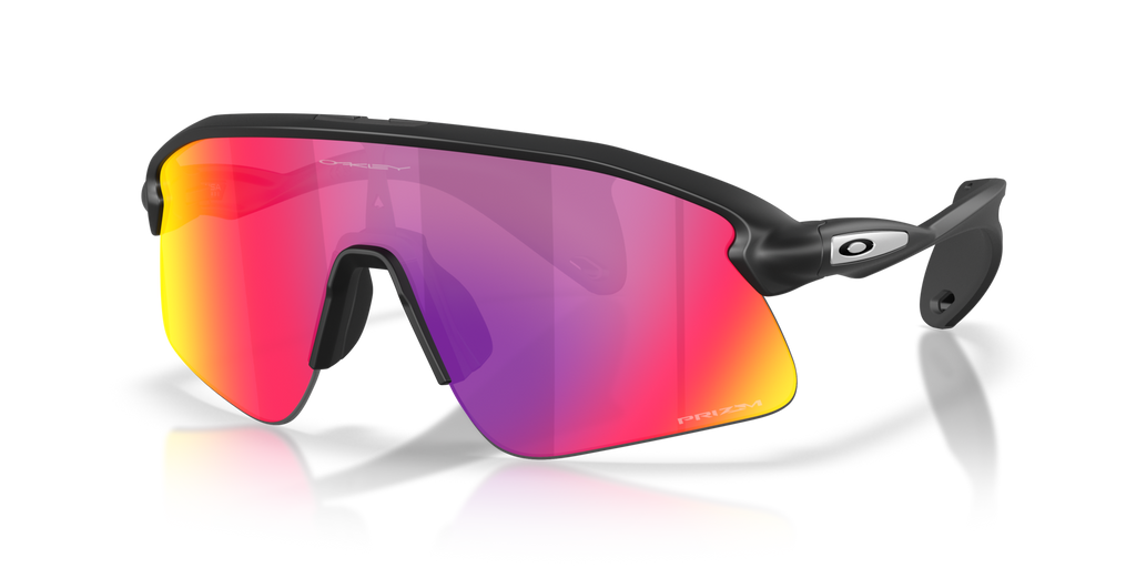 Stunt Devil matte black sunglasses with Prizm Road shield lens