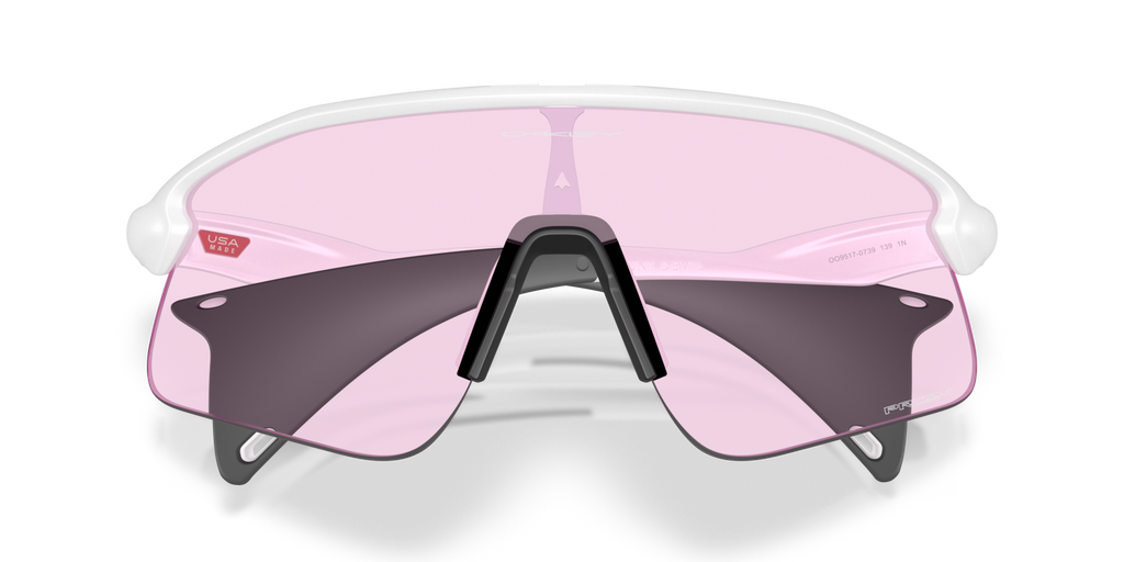Oakley Stunt Devil matte white sunglasses with Prizm Low Light lens