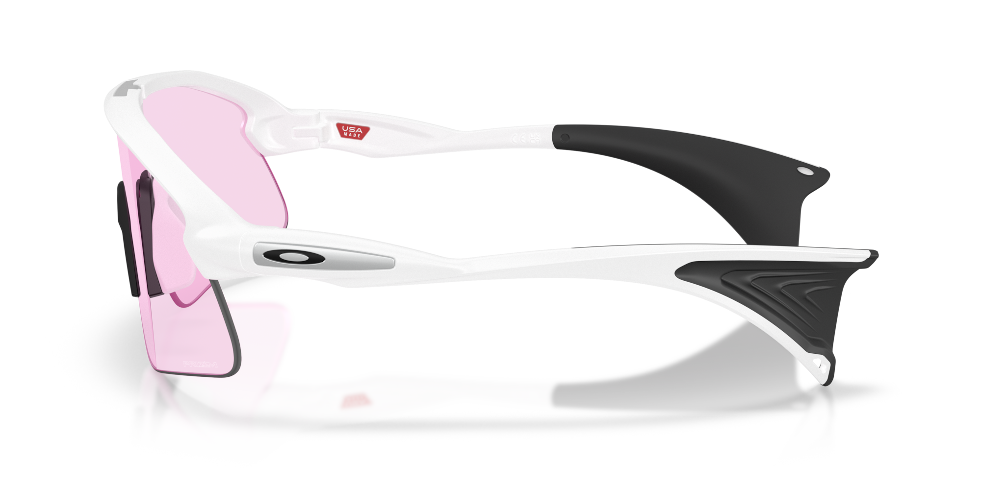 Oakley Stunt Devil matte white sunglasses with Prizm Low Light lens