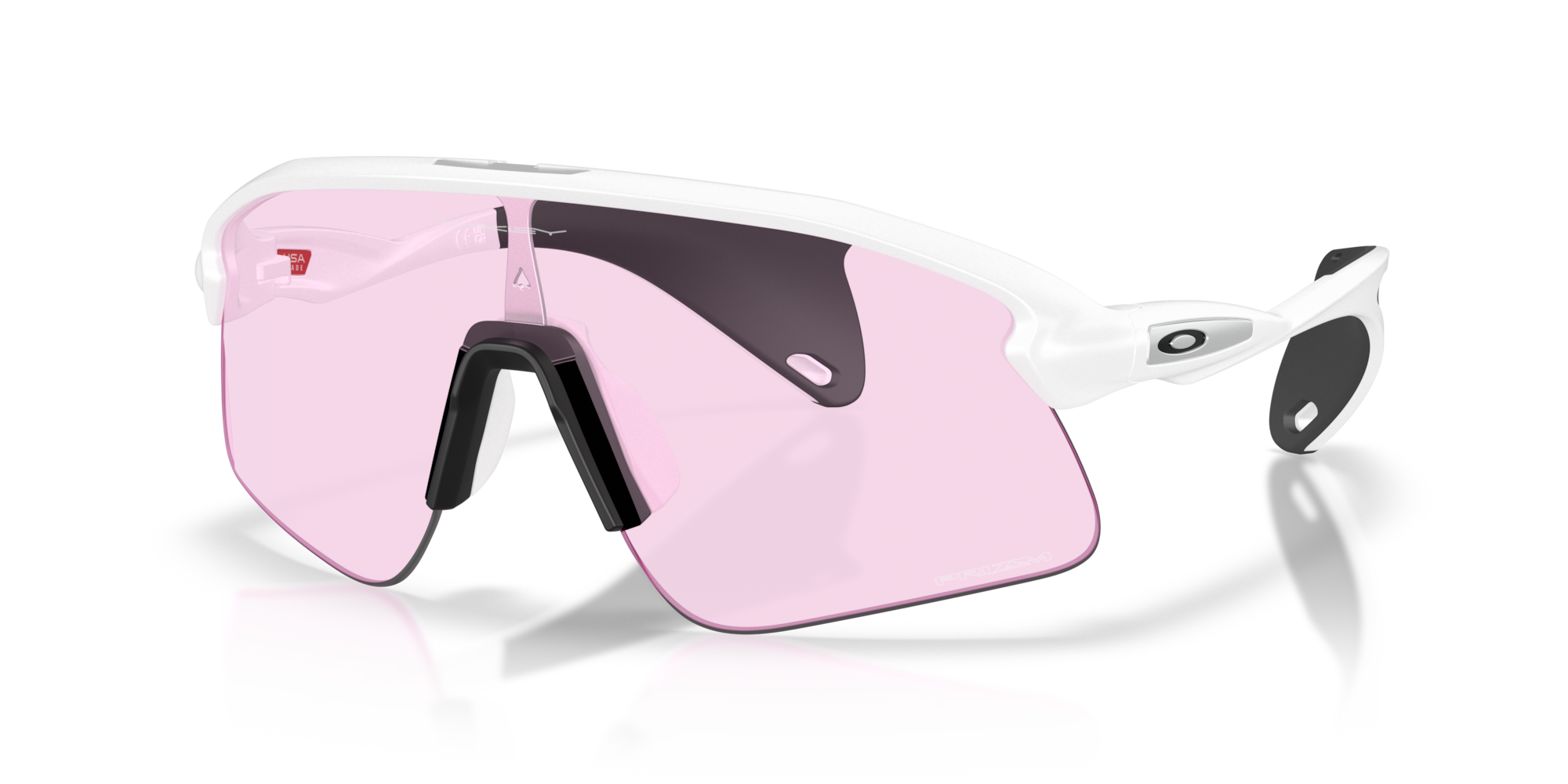 Oakley Stunt Devil matte white sunglasses with Prizm Low Light lens