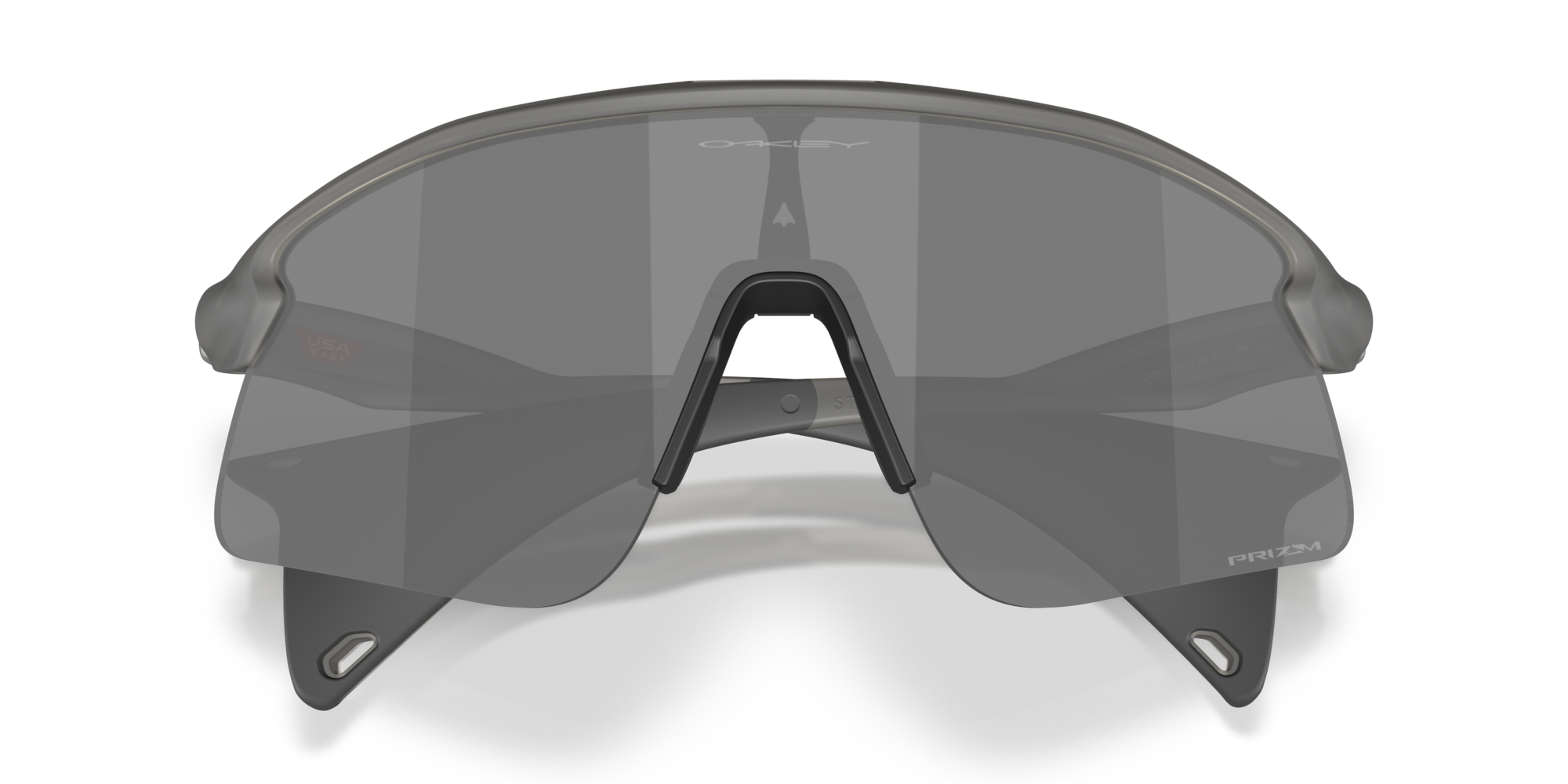 Oakley Stunt Devil S grey smoke sunglasses with Prizm Black shield lens