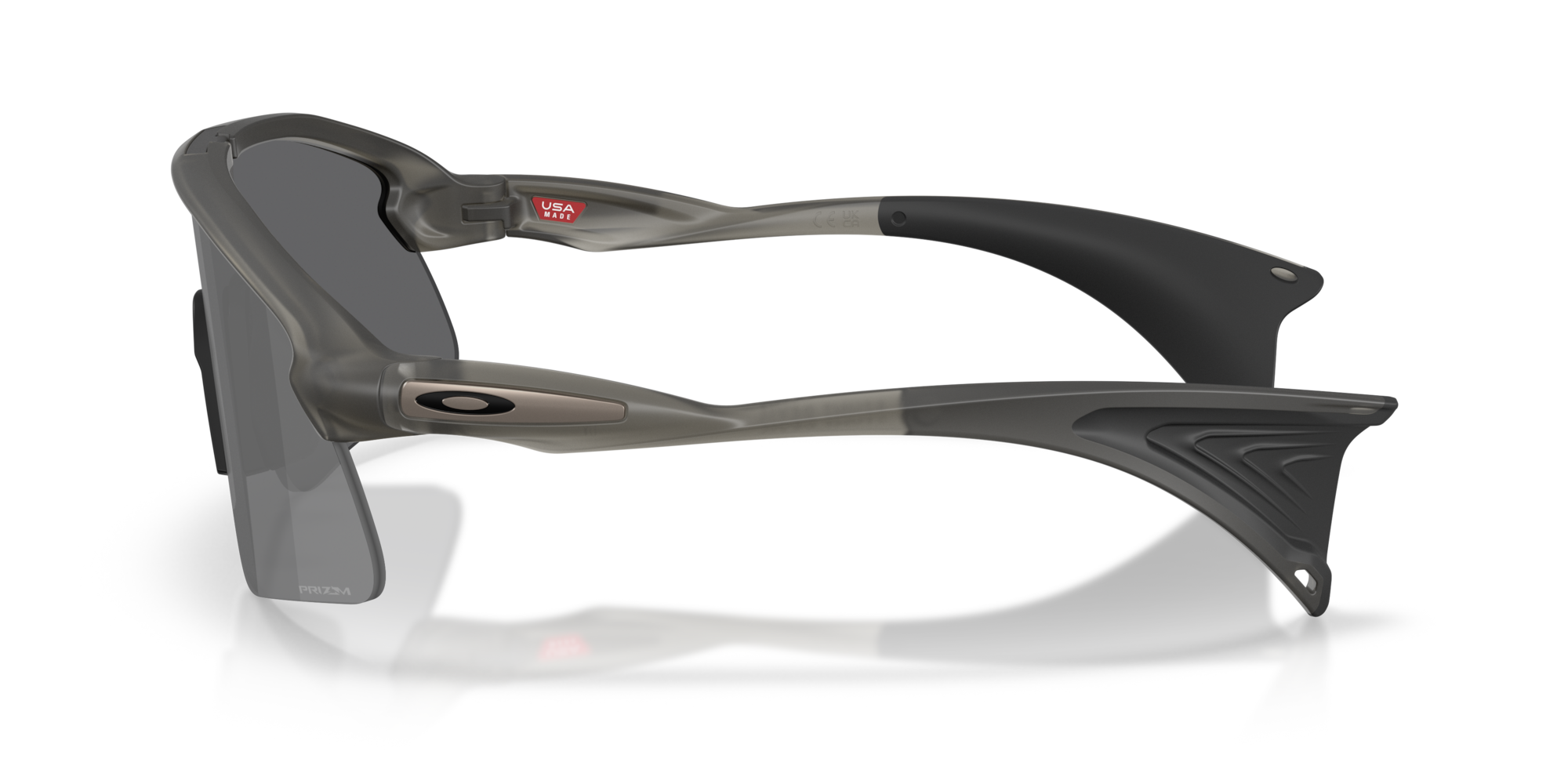 Oakley Stunt Devil S grey smoke sunglasses with Prizm Black shield lens