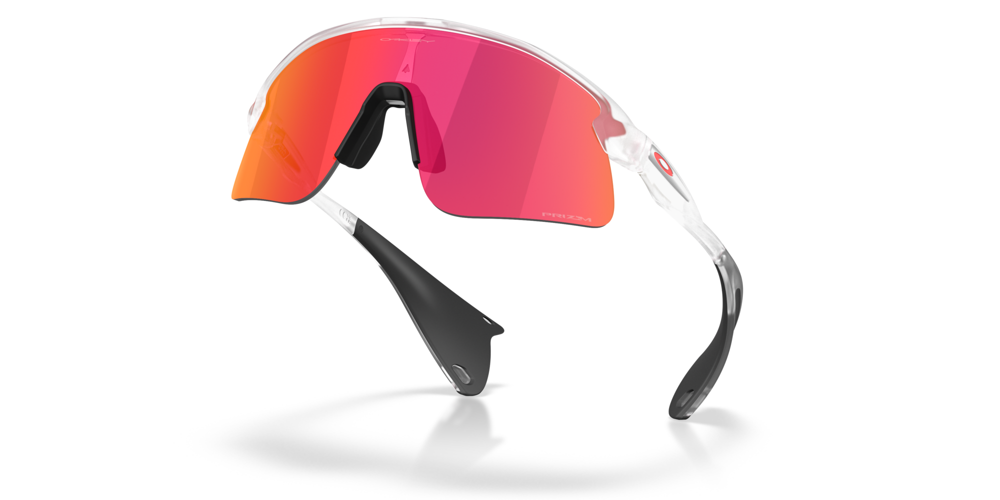Oakley Stunt Devil S matte clear sunglasses with Prizm Field shield lens