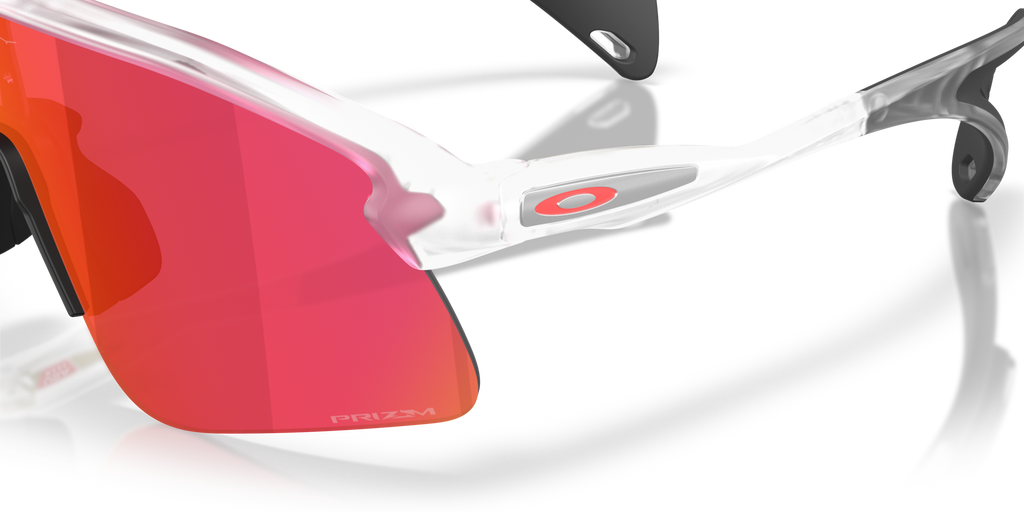 Oakley Stunt Devil S matte clear sunglasses with Prizm Field shield lens