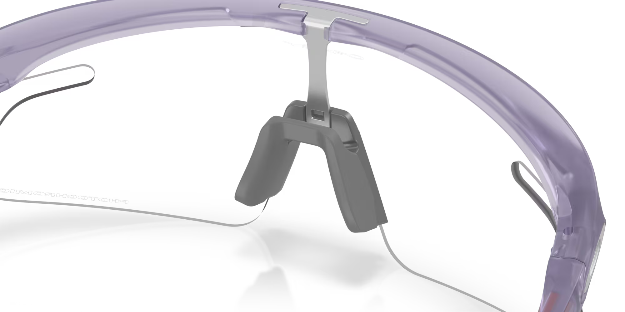 Oakley RSLV Lite Sunglasses – Clear to Black Iridium Photochromic Lens with Matte Transparent Lilac Frame