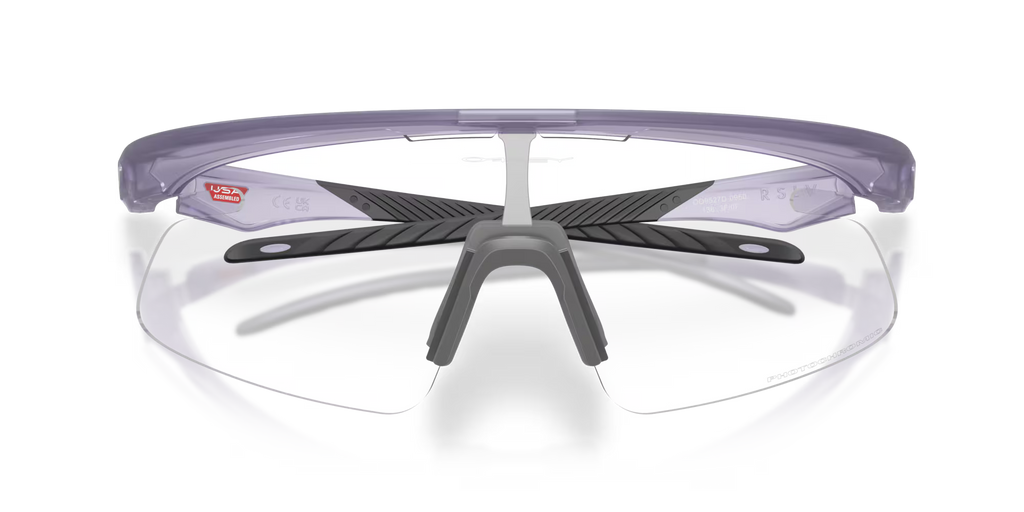 Oakley RSLV Lite Sunglasses – Clear to Black Iridium Photochromic Lens with Matte Transparent Lilac Frame