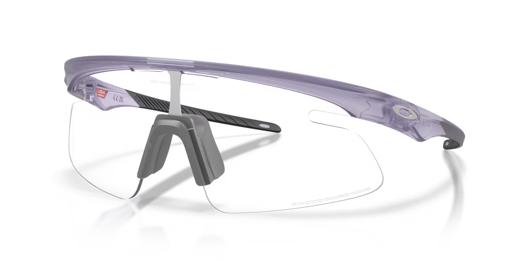Oakley RSLV Lite Sunglasses – Clear to Black Iridium Photochromic Lens with Matte Transparent Lilac Frame