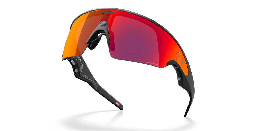 Oakley Meta Vanguard Smart Glasses – Prizm Road Lenses with AI Camera, Audio & Garmin Integration (Black Frame, One Size)