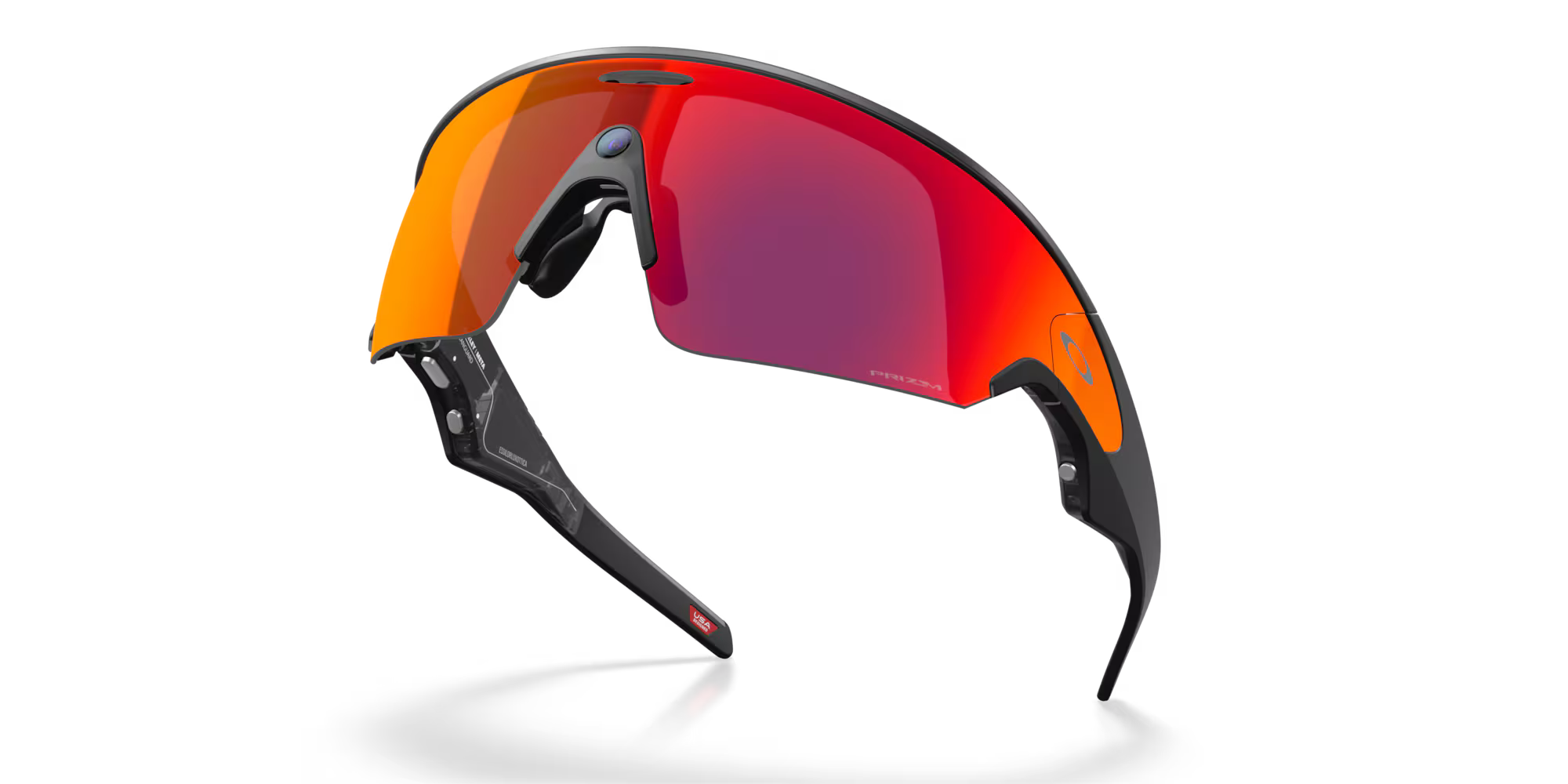 Oakley Meta Vanguard Smart Glasses – Prizm Road Lenses with AI Camera, Audio & Garmin Integration (Black Frame, One Size)