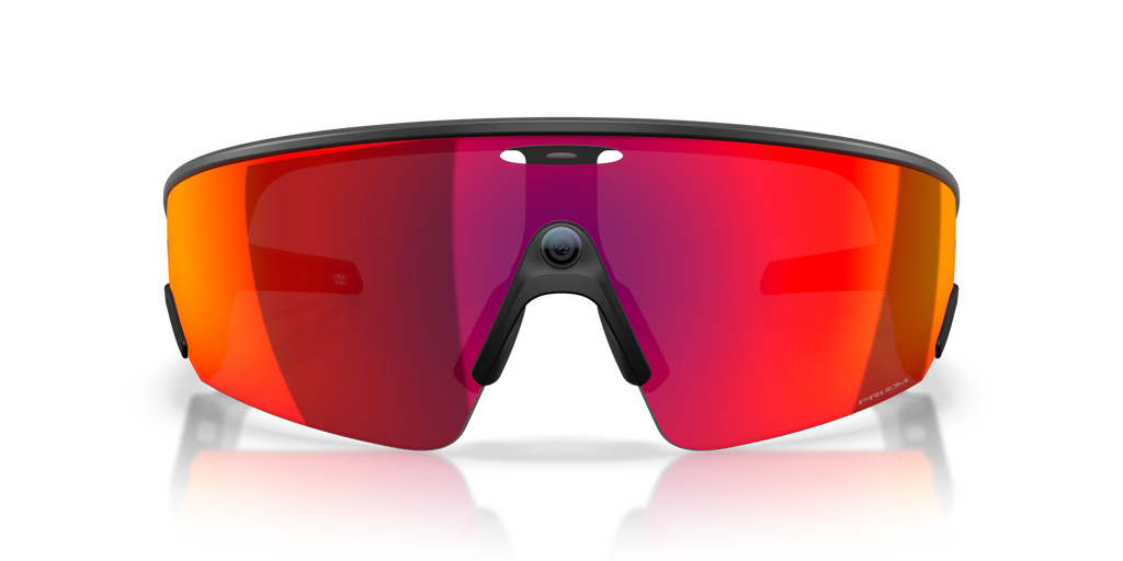 Oakley Meta Vanguard Smart Glasses – Prizm Road Lenses with AI Camera, Audio & Garmin Integration (Black Frame, One Size)