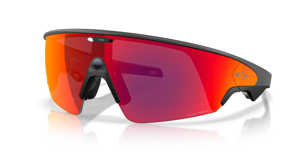 Oakley Meta Vanguard Smart Glasses – Prizm Road Lenses with AI Camera, Audio & Garmin Integration (Black Frame, One Size)