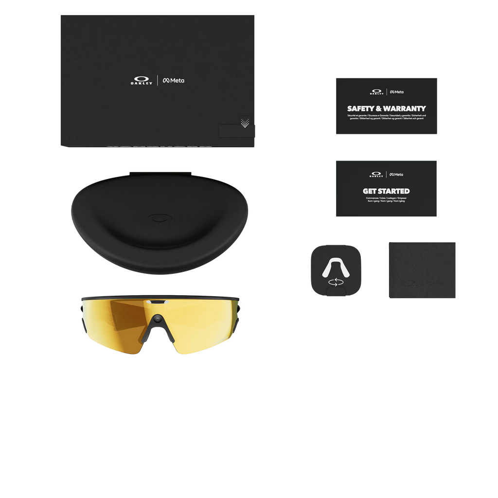Oakley Meta Vanguard Smart Glasses – Prizm 24K Lenses with Black Frame