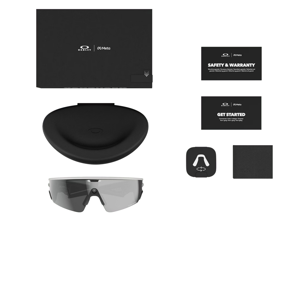 Oakley Meta Vanguard Smart Glasses – Prizm Black Lenses with White Frame