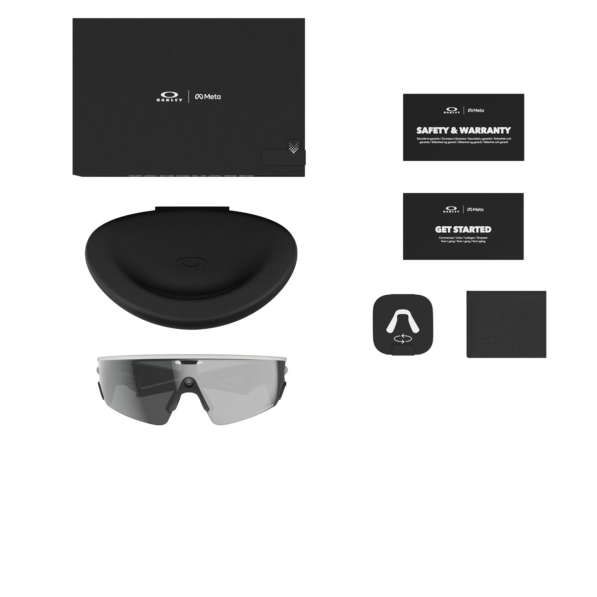 Oakley Meta Vanguard Smart Glasses – Prizm Black Lenses with White Frame