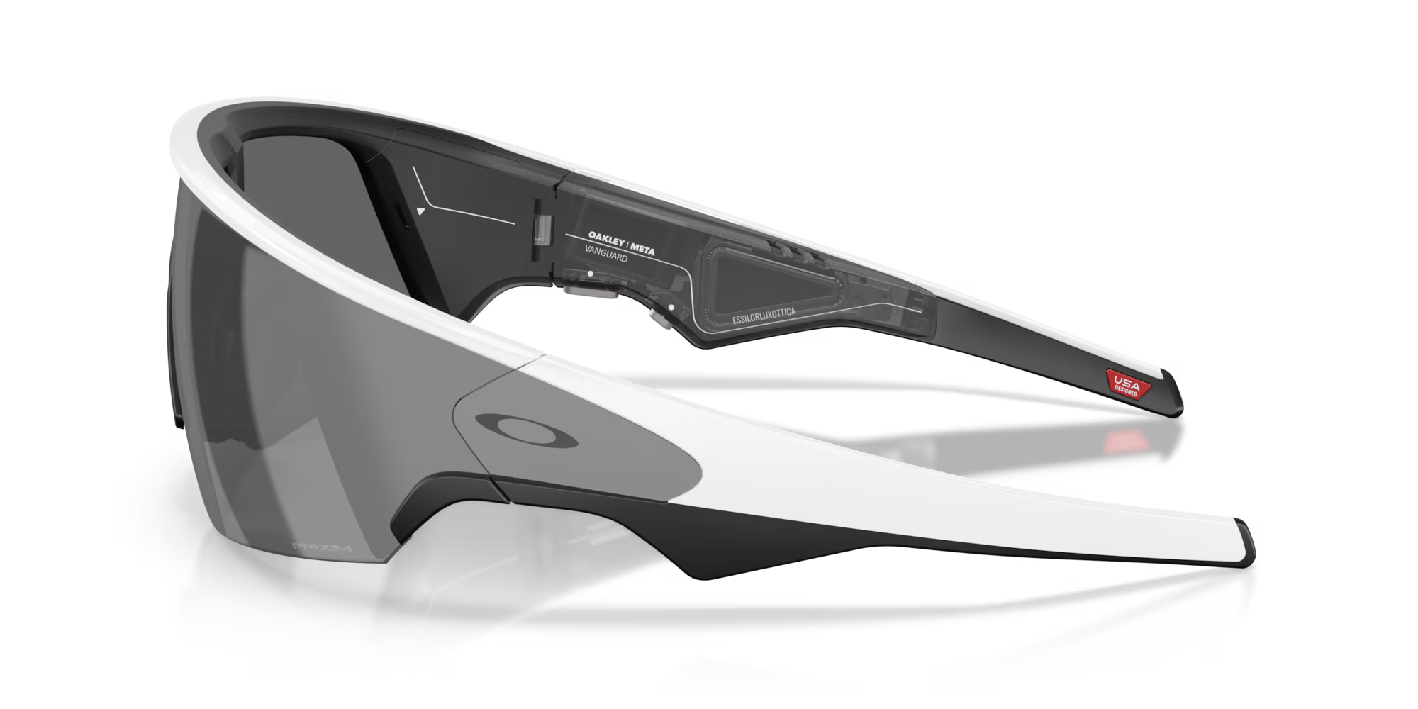 Oakley Meta Vanguard Smart Glasses – Prizm Black Lenses with White Frame