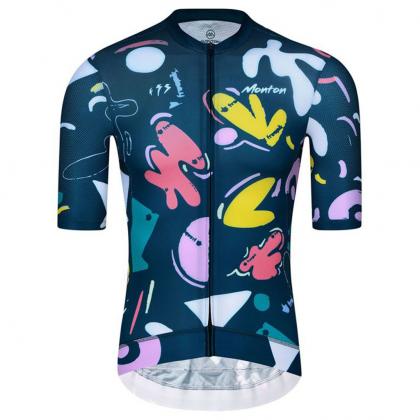 Monton Lifestyle Paint Shape Jersey – Blue | Artistic Performance Cycling Jersey