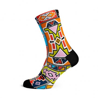 SOX Ndebele Heritage Crew Socks – Classic Lifestyle Crew | Breathable Everyday Comfort