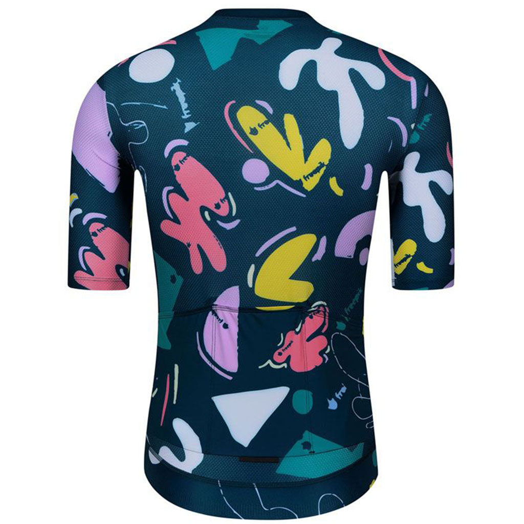 Monton Lifestyle Paint Shape Jersey – Blue | Artistic Performance Cycling Jersey