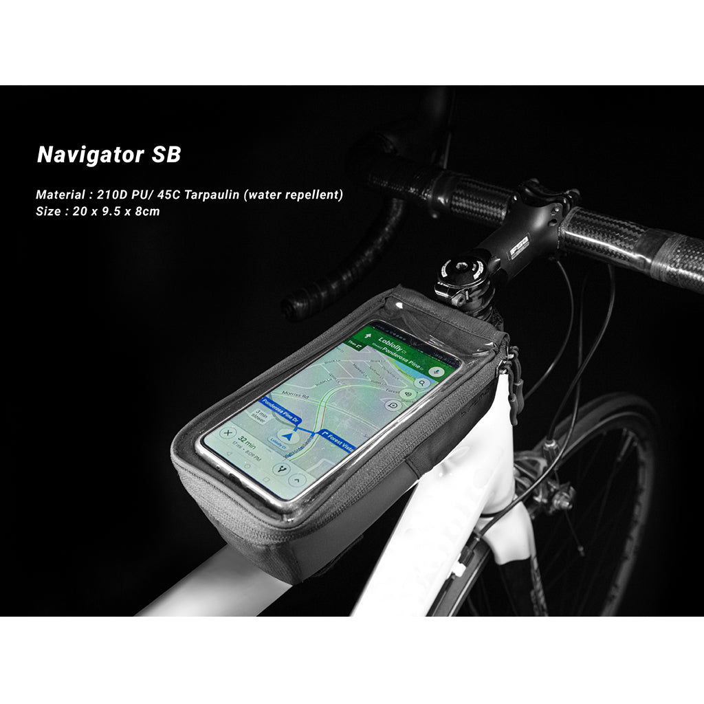 Birzman Navigator SB Top Tube Bag – Compact Bike Frame Storage |Weather-Resistant & Secure Fit