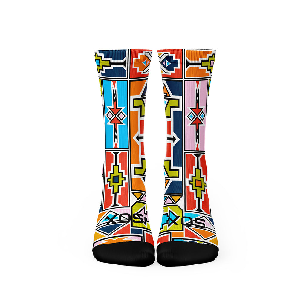 SOX Ndebele Heritage Crew Socks – Classic Lifestyle Crew | Breathable Everyday Comfort