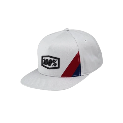100% Cornerstone Snapback Hat – Light Grey Adjustable Cap for Cyclists & Streetwear Style - Cycling Gears Hub