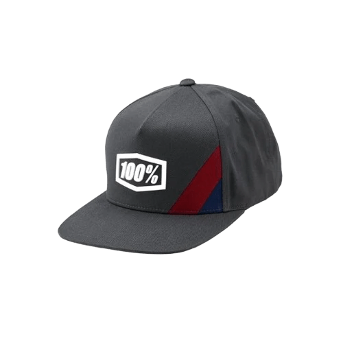 100% Cornerstone Snapback Hat – Steel Grey Flat Brim Cap for Cycling & Casual Wear - Cycling Gears Hub