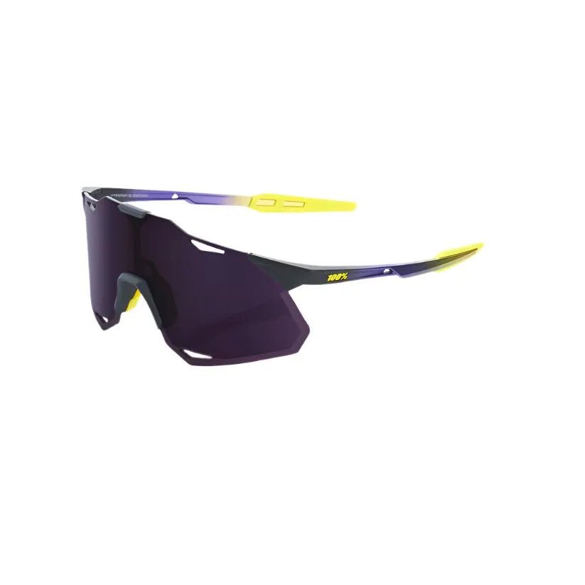100% Hypercraft XS Sport Sunglasses (Dark Purple/Matte Metallic Digital Brights) | Cycling Gears Hub - Cycling Gears Hub