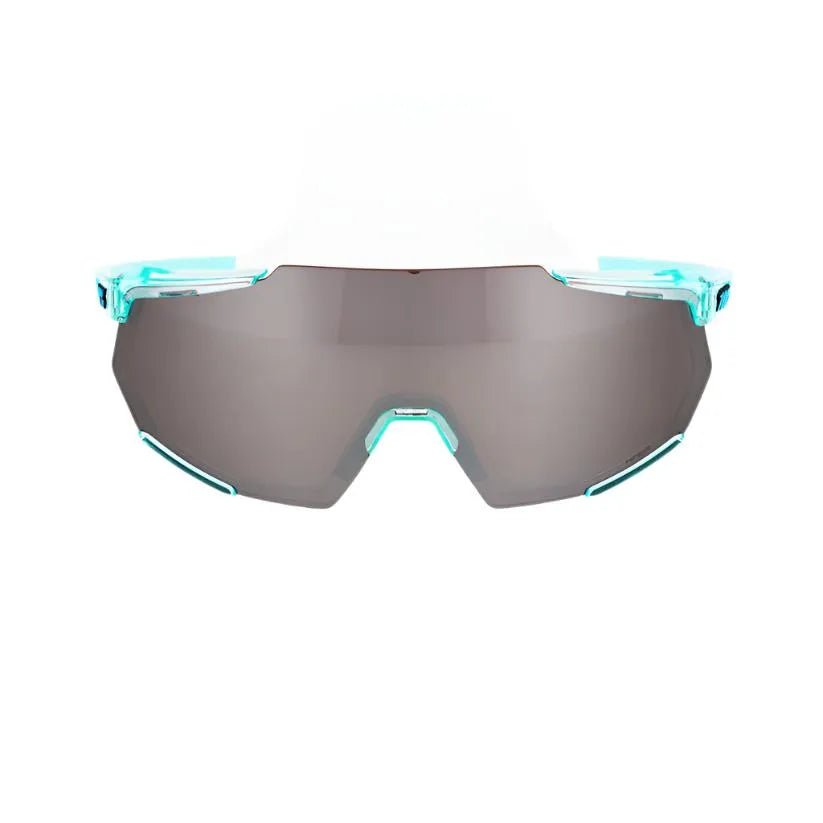 100% Racetrap 3.0 Sport Sunglasses (Silver/Polished Translucent Mint) | Cycling Gears Hub - Cycling Gears Hub
