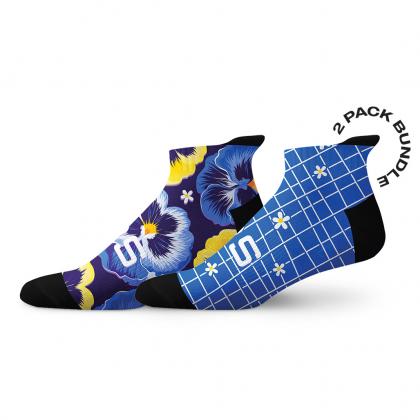 SOX Pansy Tab Combo Socks 2pcs – Fun Everyday Tab Socks | Breathable Comfort & Playful Design