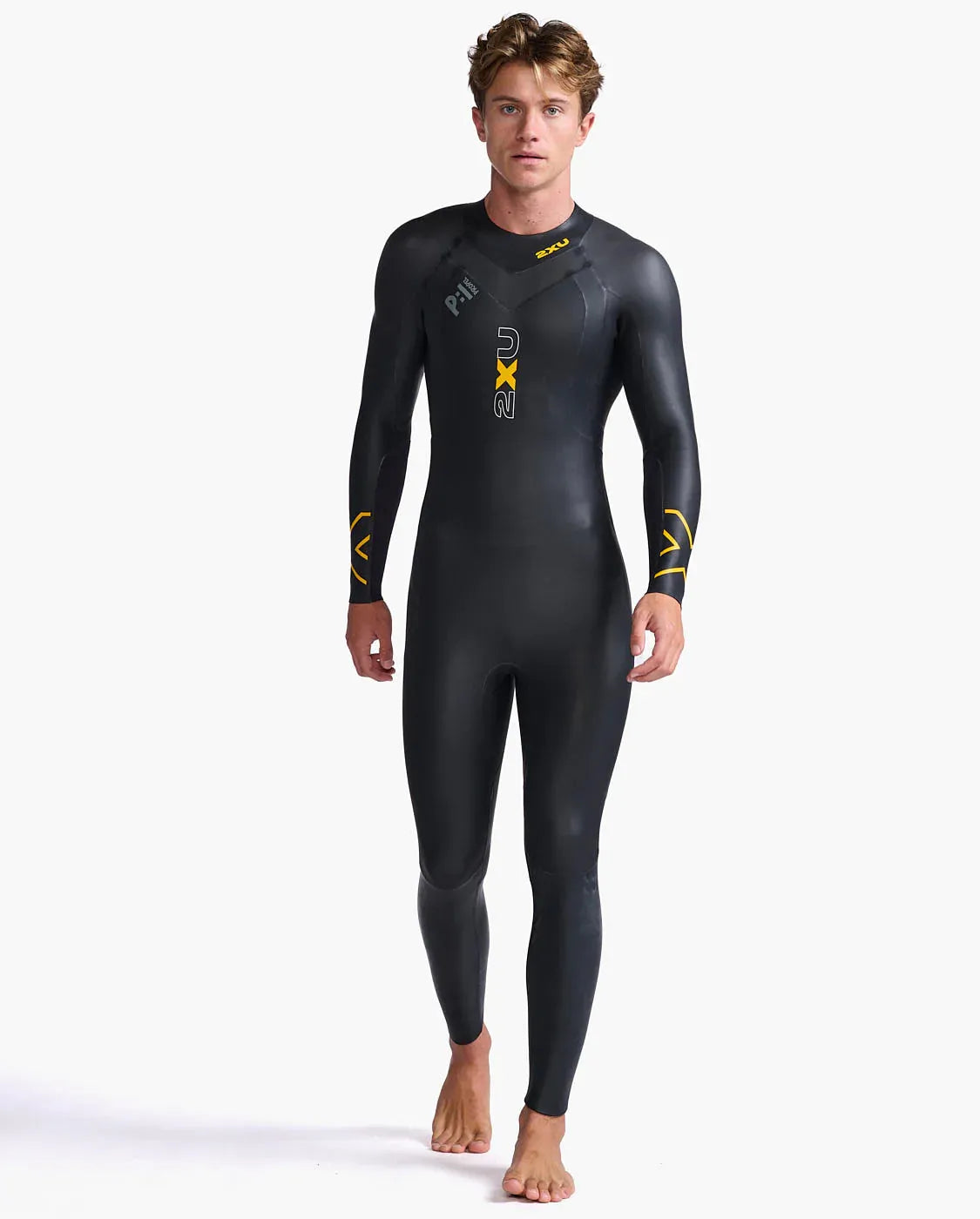 2XU MW4991C P1 Propel Men's Wetsuit (Black/Ambition) | Cycling Gears Hub