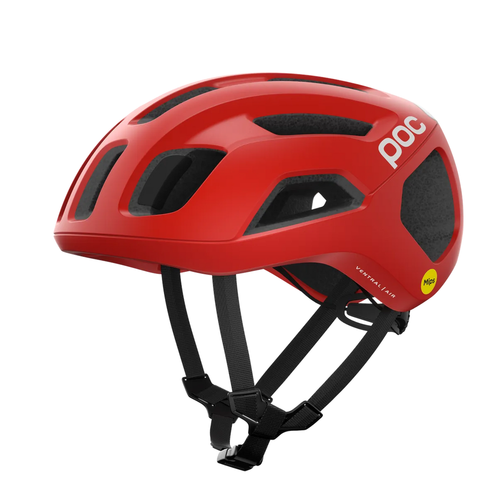 POC Ventral Air Road Cycling Helmet (Prismane Red Matt) | Cycling Gears Hub