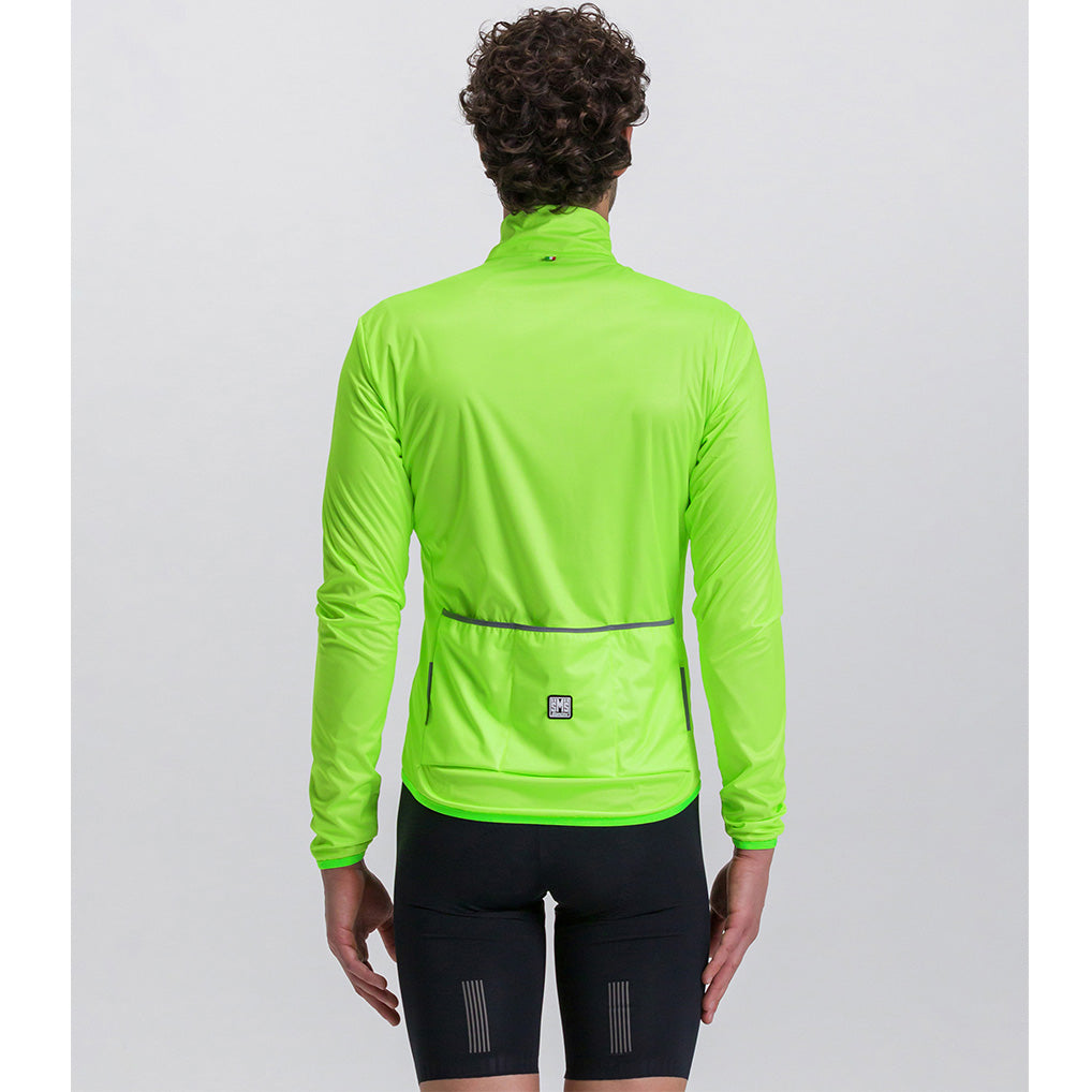 SANTINI NEBULA WIND JACKET-FLUO GREEN FC-M