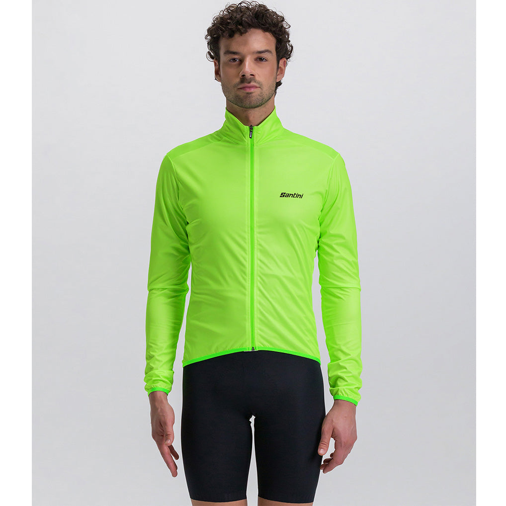 SANTINI NEBULA WIND JACKET-FLUO GREEN FC-M