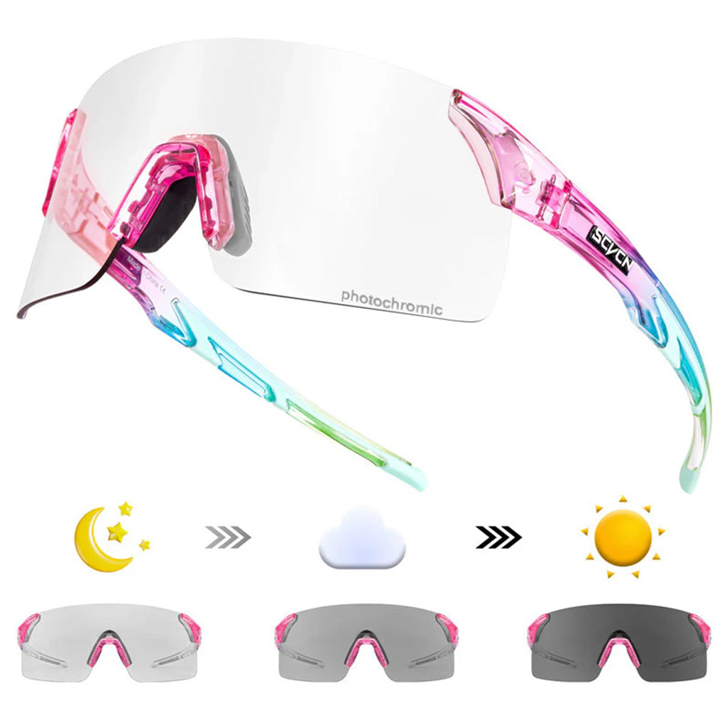 SCVCN X142 PHOTOCHROMIC SUNGLASSES-BLK/PINK