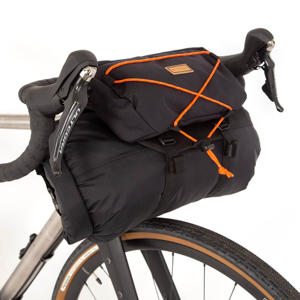 RESTRAP HANDLEBAR BAG-LARGE (BLACK/ORANGE)14 litre +3 litre