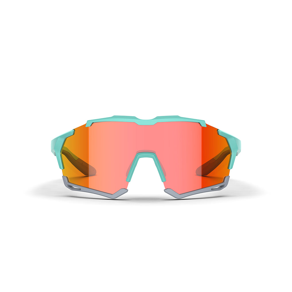 Magicshine Versatile Classic Sport Sunglasses Red Vision green Frame