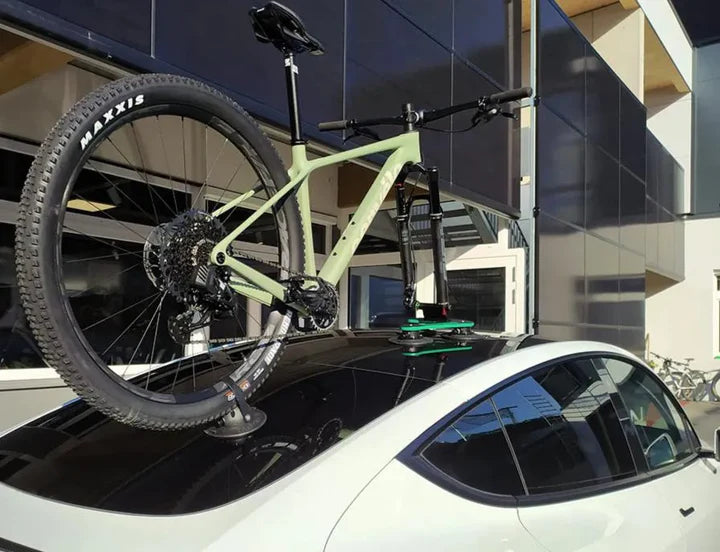 TREEFROG Pro1 Plus Bike Rack (Universal Mount) –Single Bike Roof Carrier with Secure Suction Mount System