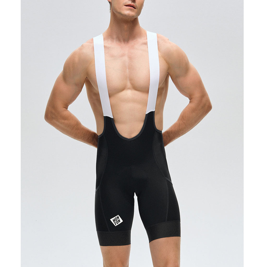 Monton Chase Summer Bibshorts – Black | Lightweight Performance Cycling Bib Shorts