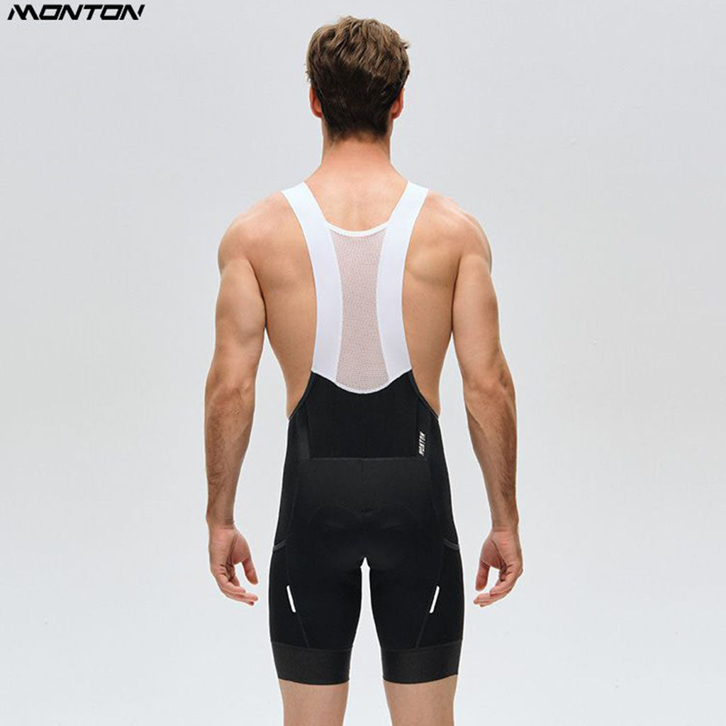 Monton Chase Summer Bibshorts – Black | Lightweight Performance Cycling Bib Shorts