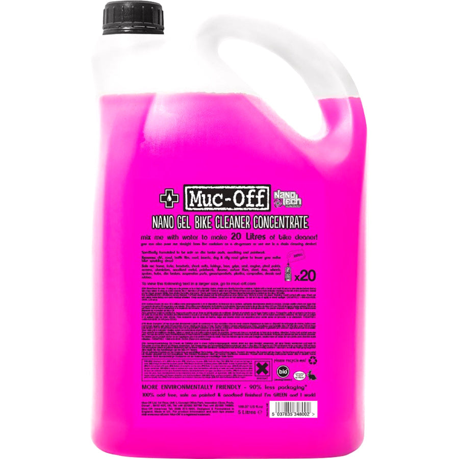 Muc-Off Nano Tech Bike Cleaner Concentrate 5L | Biodegradable Bicycle Cleaner