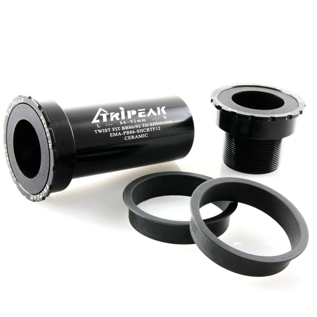 Tripeak BB86 PF Ceramic Twistfit Bottom Bracket - Shimano Black 86-92mm| Cycling Gears Hub